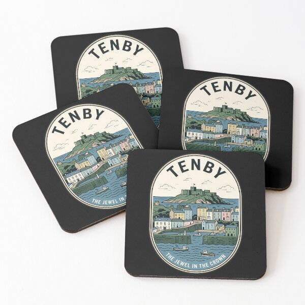 Item preview, Tenby Wales Vintage Travel Emblem Harbor Scene designed and sold by k3rstman1.