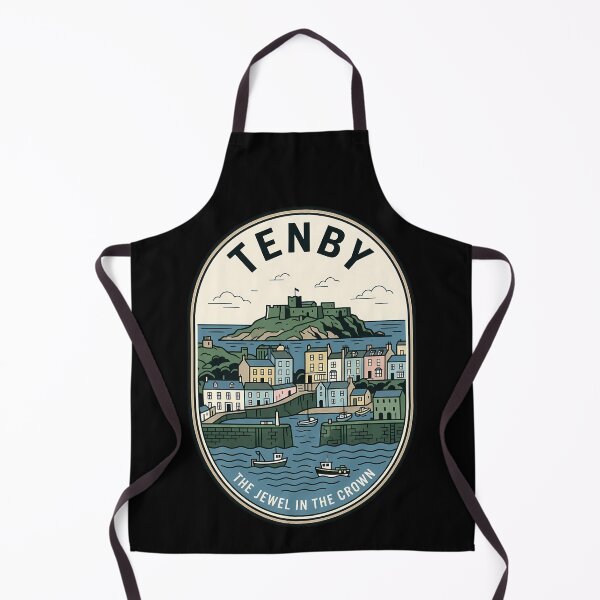 Item preview, Tenby Wales Vintage Travel Emblem Harbor Scene designed and sold by k3rstman1.