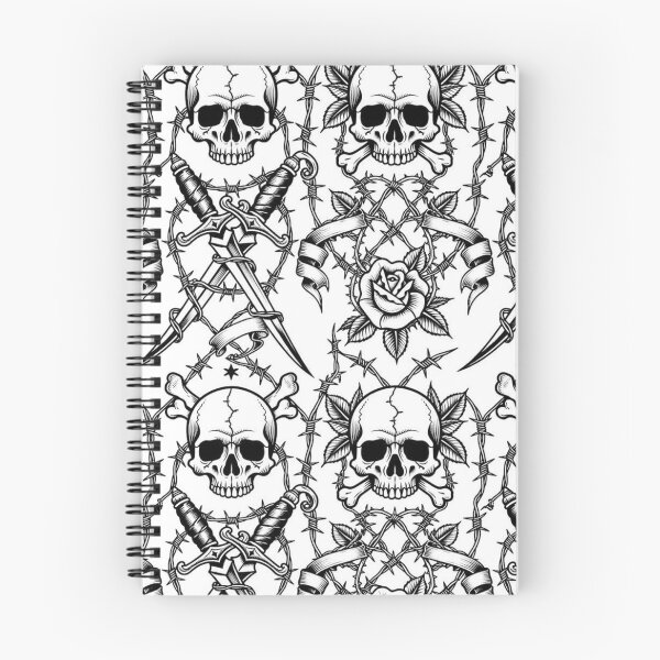 Item preview, othic Skull Dagger and Roses designed and sold by Rama KLK.