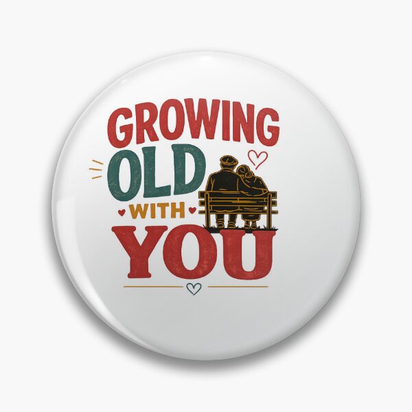 Item preview, Growing Old With You – Minimal Romantic Couple Vintage Typography | Love Gift Design designed and sold by Lovestickerco.