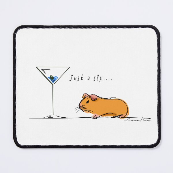 Item preview, Funny Guinea Pig Drinking Martini Glass designed and sold by Cloud-Siren.