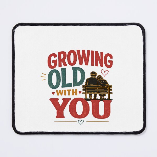 Item preview, Growing Old With You – Minimal Romantic Couple Vintage Typography | Love Gift Design designed and sold by Lovestickerco.