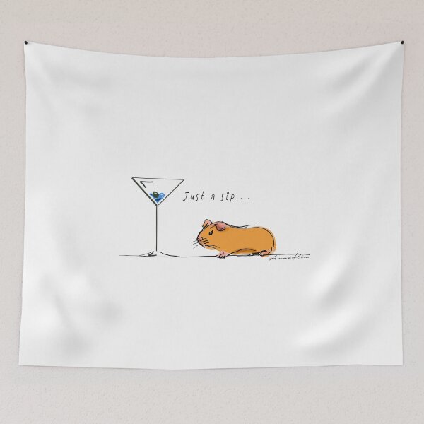 Item preview, Funny Guinea Pig Drinking Martini Glass designed and sold by Cloud-Siren.