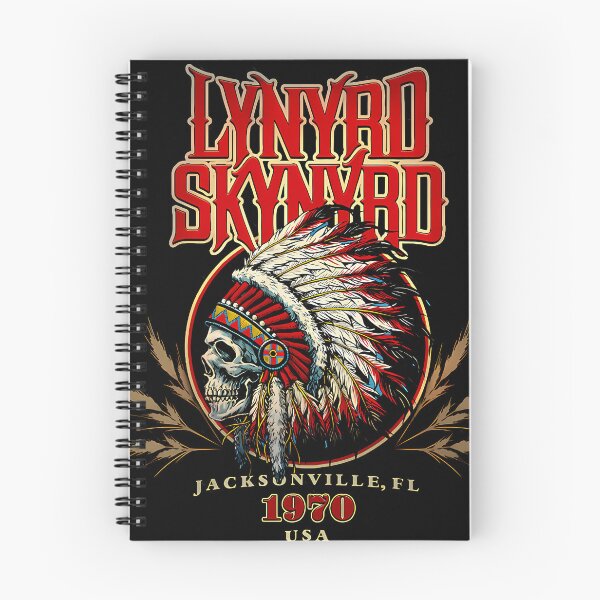 Item preview, Lynyrd Skynyrd Jacksonville FL 1970 Native American Skull designed and sold by FastCustomTees ll.