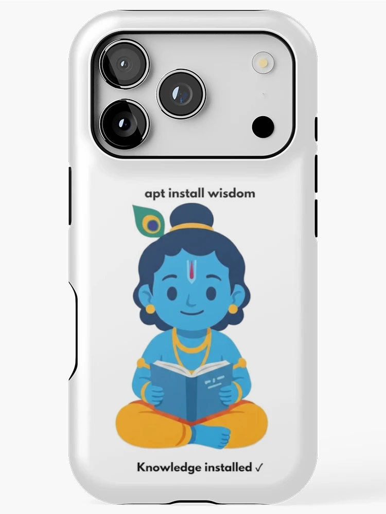 Thumbnail 1 of 4, iPhone Case, apt install wisdom | Linux Developer Sticker | Tech Humor designed and sold by BhaktiByte.
