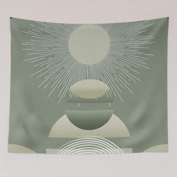 Item preview, Boho Nature Sun - Minimalist Sage Beige Design designed and sold by DkSpirit.