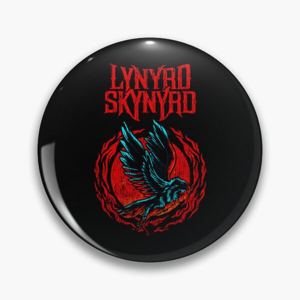 Item preview, Lynyrd Skynyrd Flying Raven Red Flame Circle Grunge designed and sold by FastCustomTees ll.