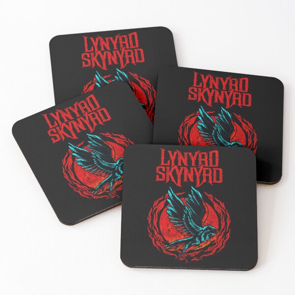 Item preview, Lynyrd Skynyrd Flying Raven Red Flame Circle Grunge designed and sold by FastCustomTees ll.