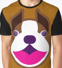 Happy Puppy Face Brownie Graphic T-Shirt