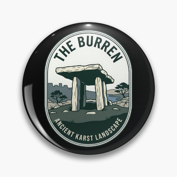 Item preview, The Burren Ireland Vintage Travel Emblem designed and sold by k3rstman1.