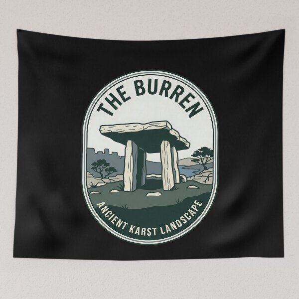 Item preview, The Burren Ireland Vintage Travel Emblem designed and sold by k3rstman1.