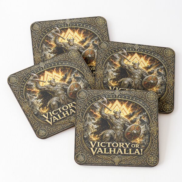 Item preview, VICTORY OR VALHALLA – Viking Warrior Rune Circle | Norse Mythology Design designed and sold by Alchemy Forge.