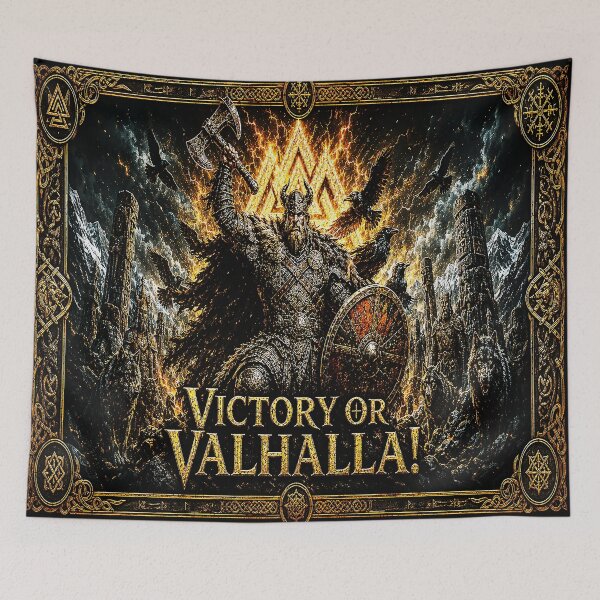 Item preview, VICTORY OR VALHALLA – Viking Warrior Rune Circle | Norse Mythology Design designed and sold by Alchemy Forge.