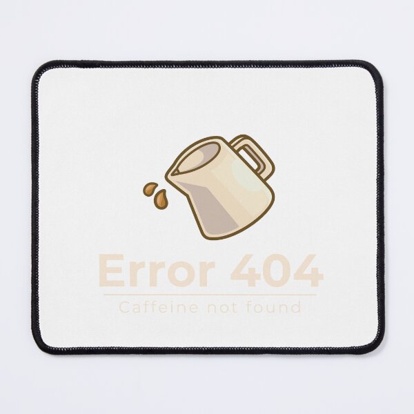 Item preview, 404 Caffeine Not Found | Funny Coffee Programmer - Dark Color designed and sold by SimplyDraftShop.