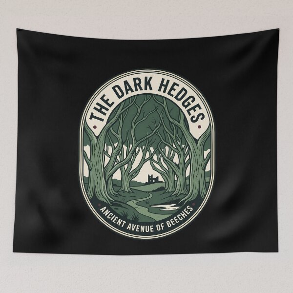 Item preview, The Dark Hedges Northern Ireland Vintage Travel Emblem designed and sold by k3rstman1.
