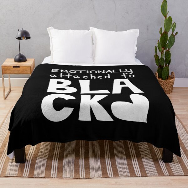 Item preview, Emotionally Attached To Black, Funny All Black Everything Quote designed and sold by Mooi Studio.