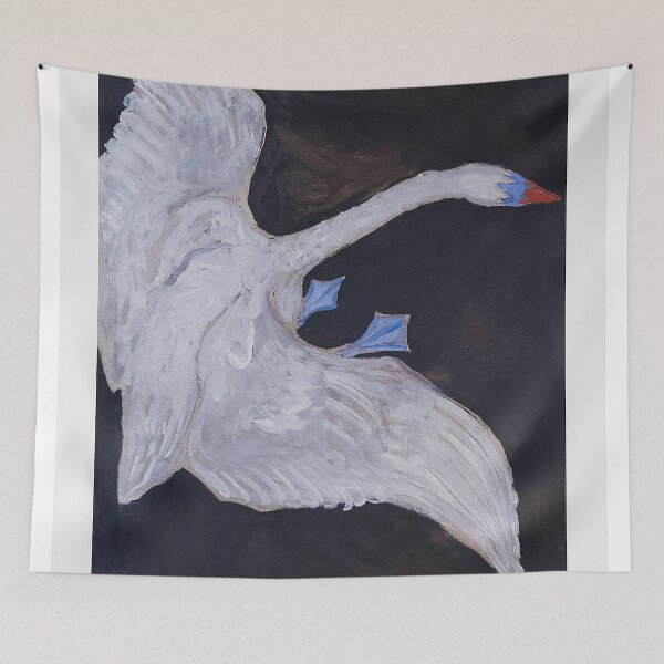 Item preview, The White Swan Expressionist Painting Art designed and sold by stefandaug.