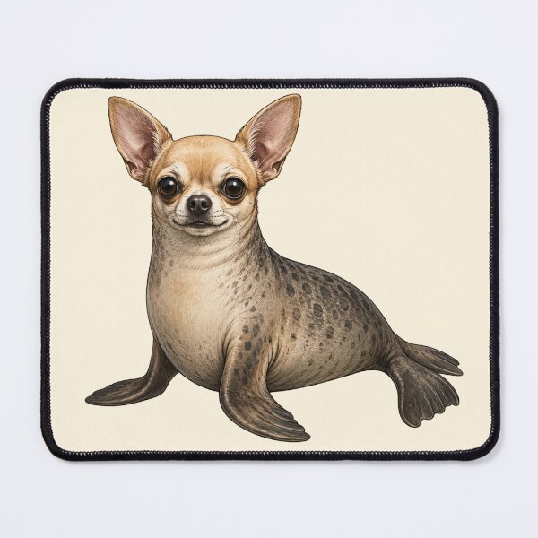Item preview, Chihuahua Seal Hybrid – Whimsical Ocean Animal Illustration designed and sold by Skyrocketz.