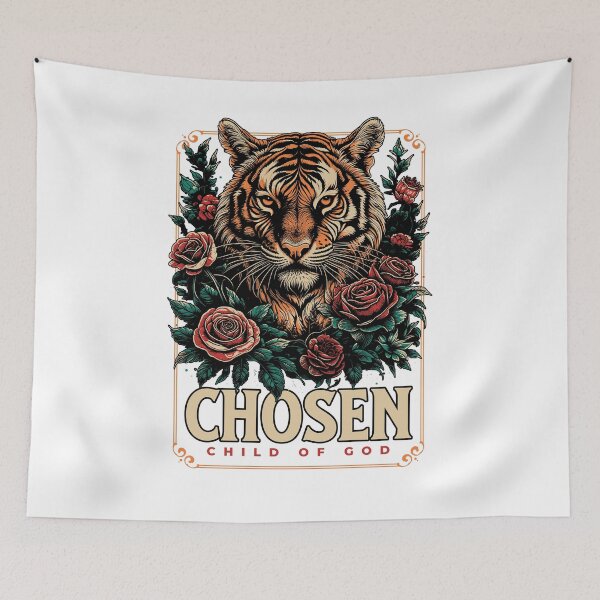 Item preview, Chosen Child of God — Spiritual Tiger Rose Art Design designed and sold by RickyHN7.