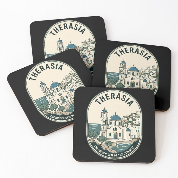Item preview, Therasia Hidden Gem Vintage Travel Emblem Greece designed and sold by k3rstman1.