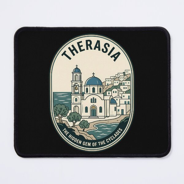 Item preview, Therasia Hidden Gem Vintage Travel Emblem Greece designed and sold by k3rstman1.