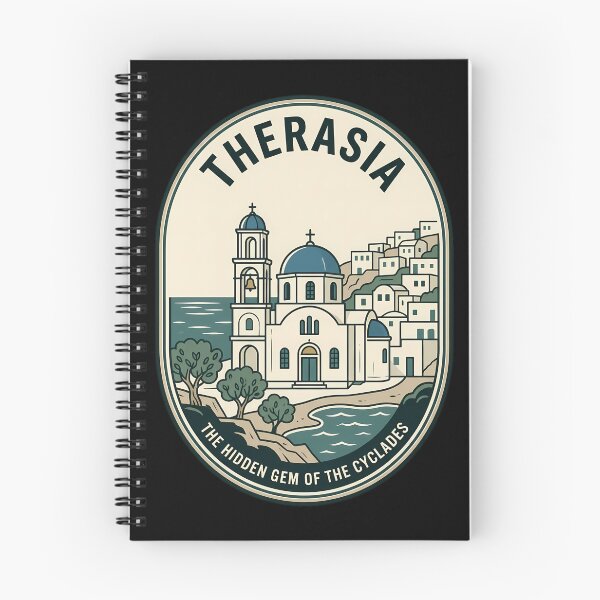 Item preview, Therasia Hidden Gem Vintage Travel Emblem Greece designed and sold by k3rstman1.