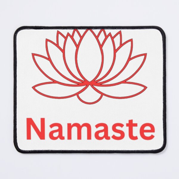 Item preview, Minimalist Red Lotus Namaste Art designed and sold by Mittal-Designs.