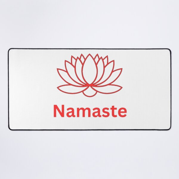 Item preview, Minimalist Red Lotus Namaste Art designed and sold by Mittal-Designs.