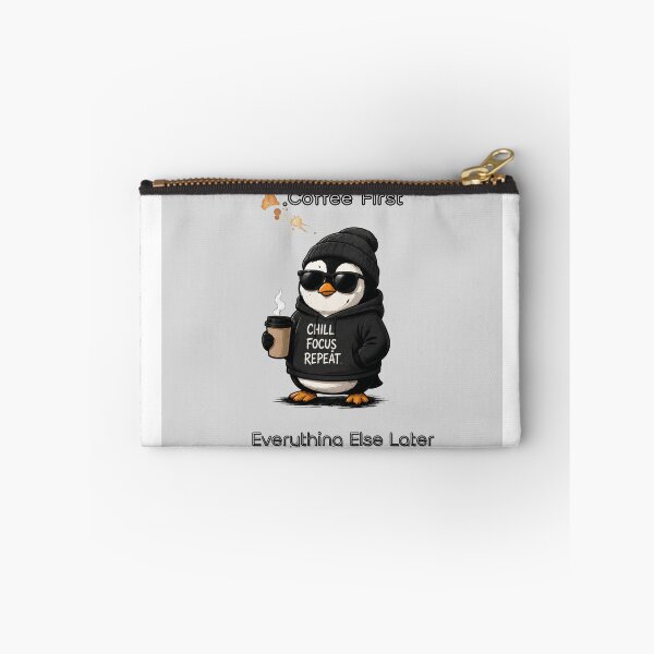 Item preview, "Powered by Coffee. Running on Vibes." designed and sold by Penguin Mood .