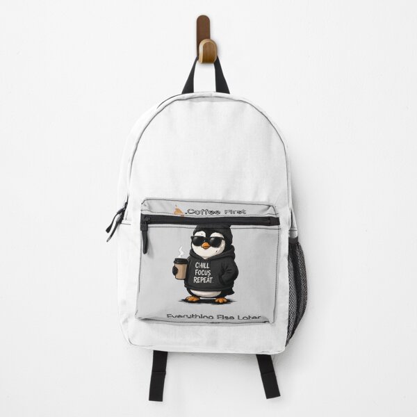 Item preview, "Powered by Coffee. Running on Vibes." designed and sold by Penguin Mood .