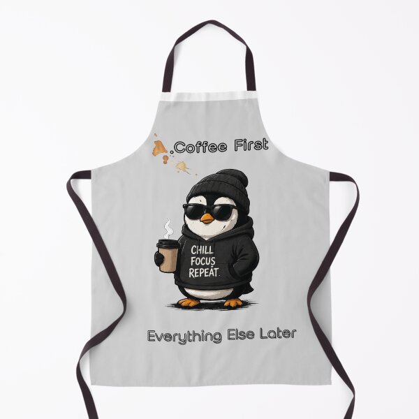 Item preview, "Powered by Coffee. Running on Vibes." designed and sold by Penguin Mood .