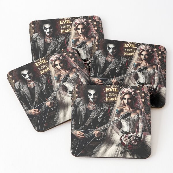 Item preview, Gothic Bride Metal Guitarist Wedding designed and sold by Voodoo Store Paranormal Collections.