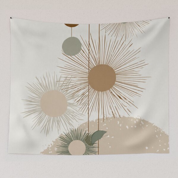 Item preview, Multi-Suns Boho - Celestial Sage Beige Design designed and sold by DkSpirit.