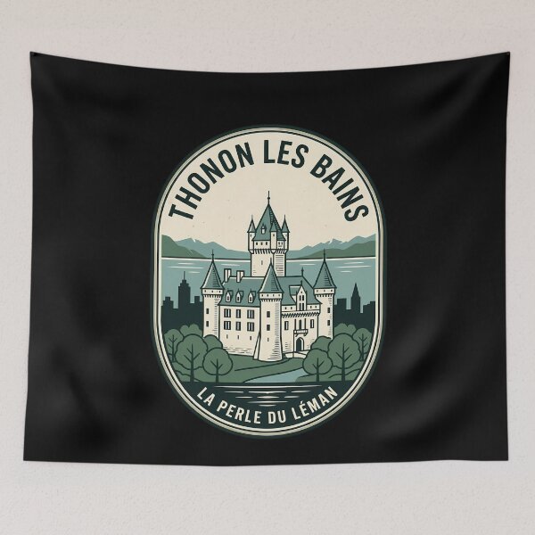 Item preview, Thonon Les Bains Vintage Travel Emblem Castle designed and sold by k3rstman1.