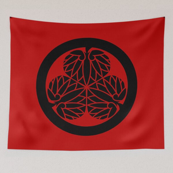 Item preview, Samurai Aoinogomon Tokugawaieyasu Kamon NegroRojo / Escudo japonés designed and sold by 戦国まーけっと SENGOKU MARKET.