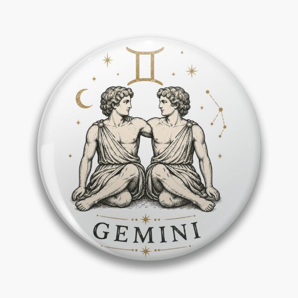 Item preview, Vintage Gemini Zodiac Celestial Twin Brothers designed and sold by TSshirtShoppe.