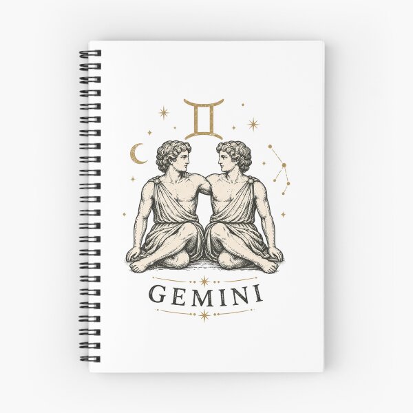 Item preview, Vintage Gemini Zodiac Celestial Twin Brothers designed and sold by TSshirtShoppe.