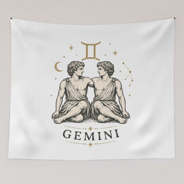 Item preview, Vintage Gemini Zodiac Celestial Twin Brothers designed and sold by TSshirtShoppe.