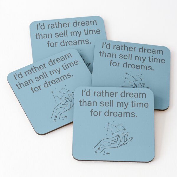 Item preview, „I'd Rather Dream Than Sell My Time For Dreams - Minimalist Celestial Line Art T-Shirt” designed and sold by GrzegorzTravels.