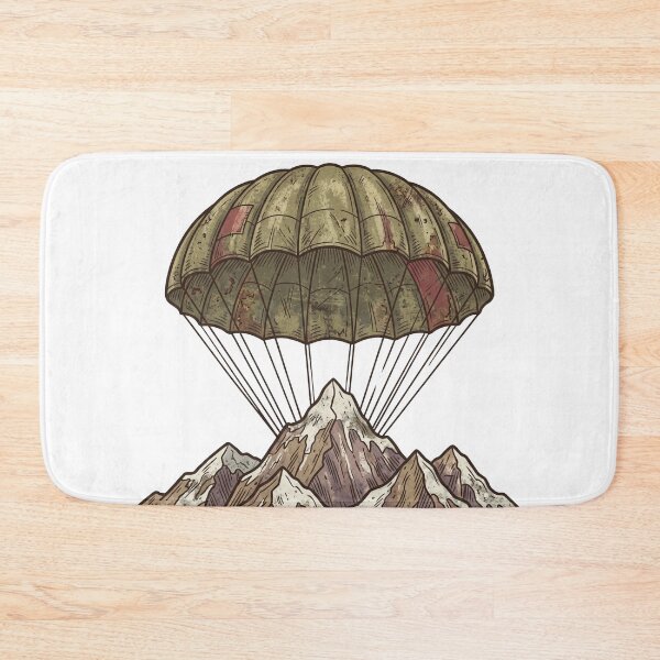 Item preview, Vintage Parachute Above Mountain Peaks designed and sold by pictranoosa.