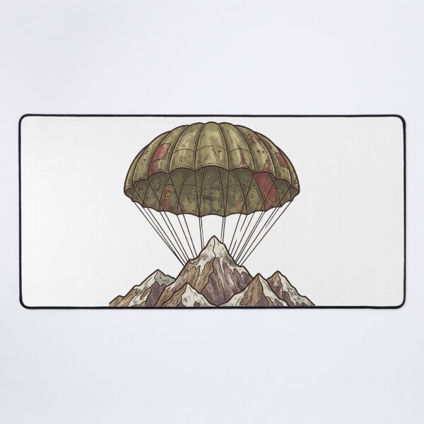 Item preview, Vintage Parachute Above Mountain Peaks designed and sold by pictranoosa.