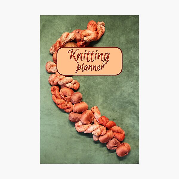 Item preview, Knitting planner in grenn/brown for crafting projects designed and sold by patternsbymira.