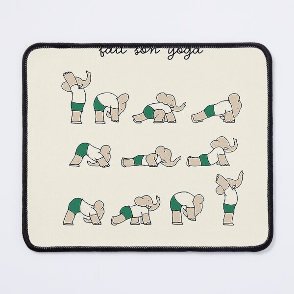 Item preview, Cute Elephant Yoga Poses Fitness designed and sold by jamesthomasw.