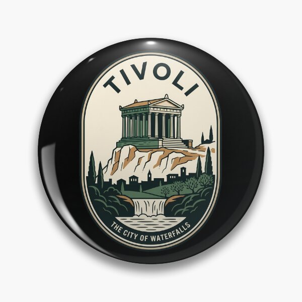 Item preview, Tivoli City of Waterfalls Vintage Travel Emblem designed and sold by k3rstman1.