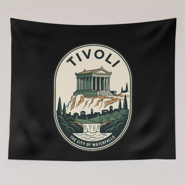 Item preview, Tivoli City of Waterfalls Vintage Travel Emblem designed and sold by k3rstman1.