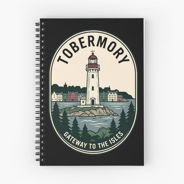 Artikelvorschau, Leuchtturm von Tobermory, Schottland – Vintage-Reiseemblem entworfen und verkauft von k3rstman1.