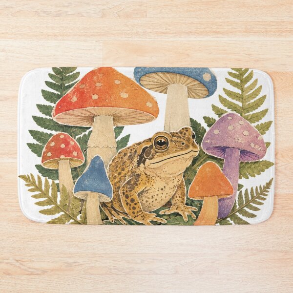Item preview, Cottagecore Toad Mushroom Forest Design designed and sold by trajeado14.