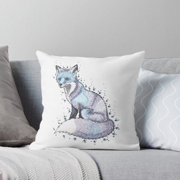 Item preview, Moon Fox Cute Celestial Silver Fox Starry Splash Art designed and sold by Meginks.