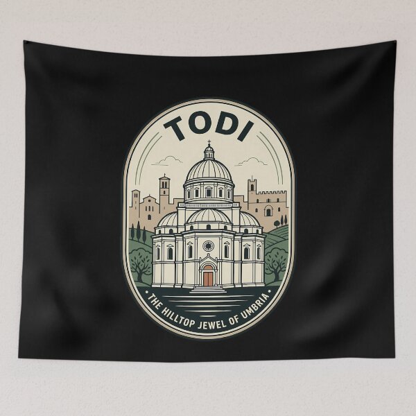 Item preview, Todi Italy Vintage Travel Emblem Umbria Architecture designed and sold by k3rstman1.