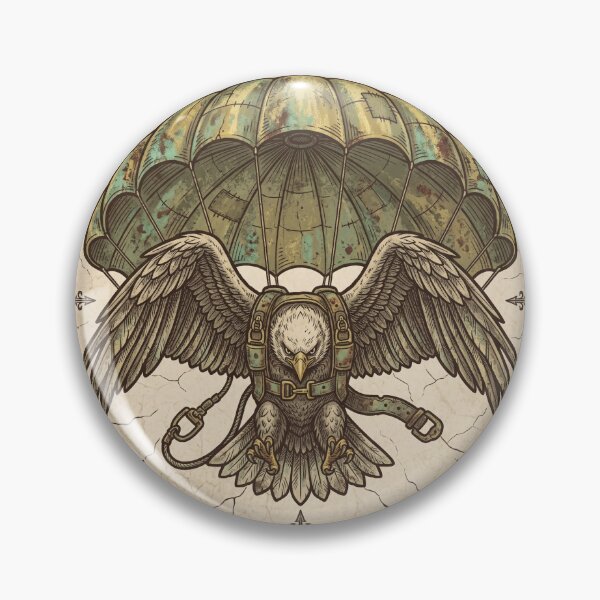 Item preview, Vintage Eagle Skydiver Badge designed and sold by pictranoosa.